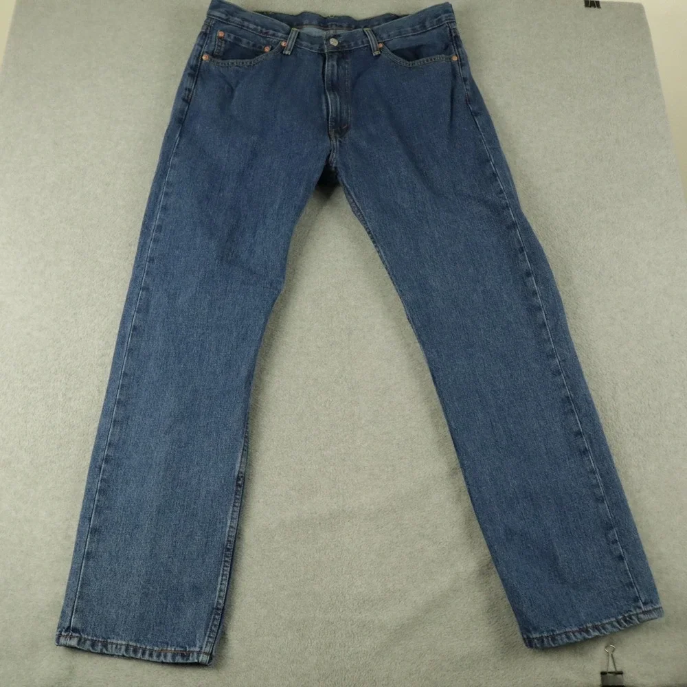 Levi's‎ 505 Jeans Mens 38x32 Regular Fit 5-Pocket Cotton Denim Blue
